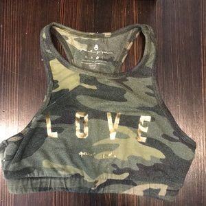 Spiritual gangster medium camo sports bra